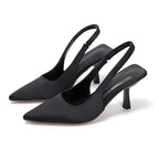 Damen Slingback-Pumps mit elegantem spitzem Design und modischem Absatz R&B