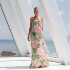 Damen Elegantes Maxikleid mit floralem Design und elastischem Oberteil R&B