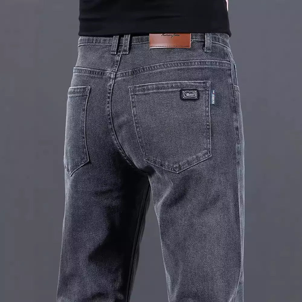Herren modische Slim-Fit Jeans aus weichem Denim