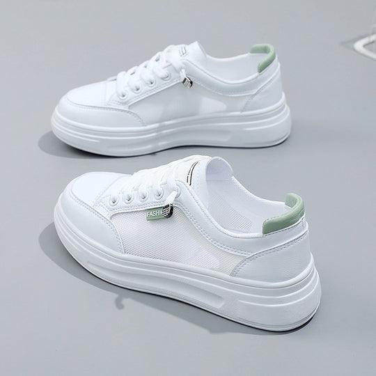 Damen Sportliche Freizeit Sneaker mit atmungsaktivem Mesh-Obermaterial und dämpfender Sohle R&B