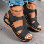 Damen Komfortable Riemensandalen mit anatomischem Fußbett R&B