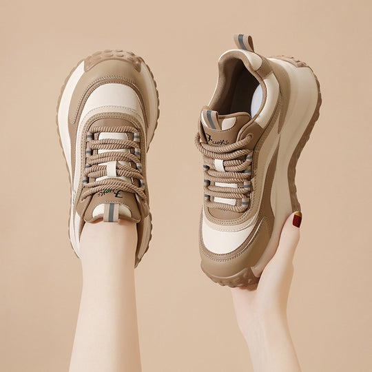 Damen trendige Plattform-Sneaker mit dämpfender Sohle R&B