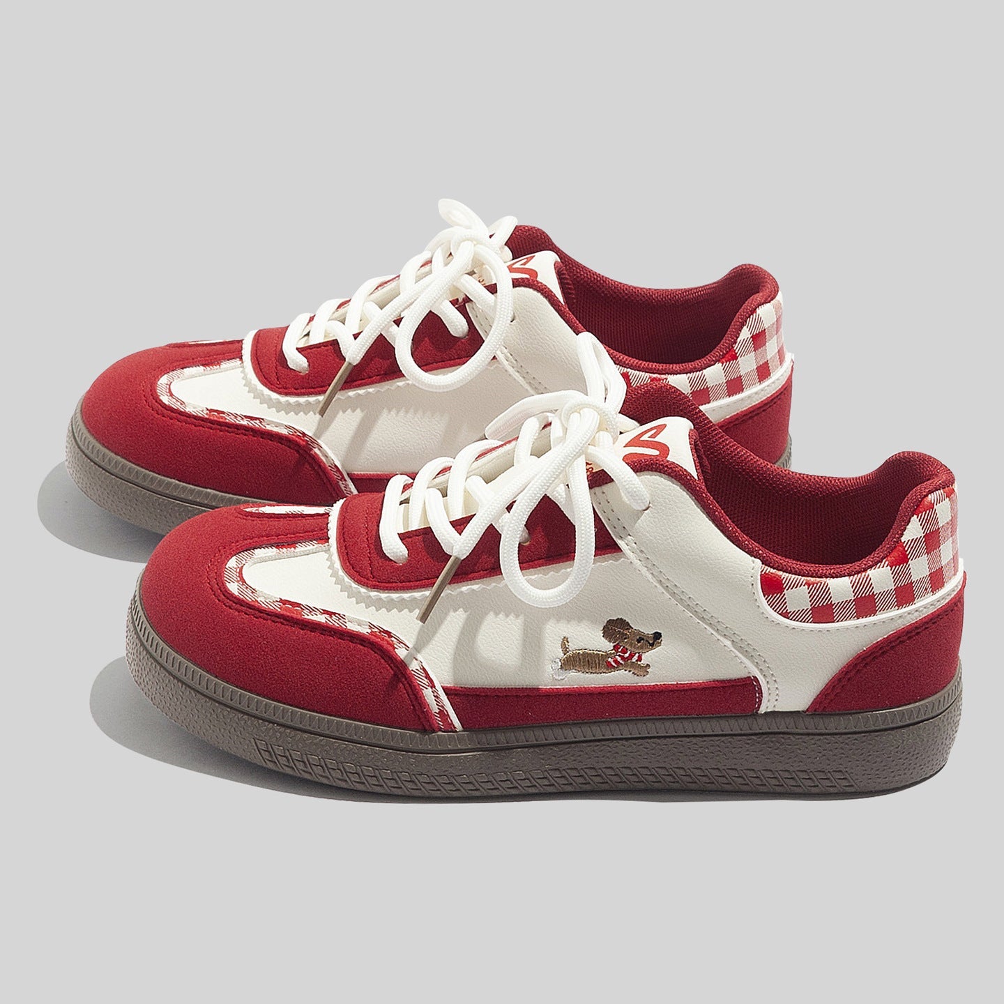 Damen modische Sneakers mit verspieltem Hunde-Design und bequemer Dämpfung