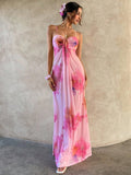 Damen Maxikleid mit floralem Design R&B
