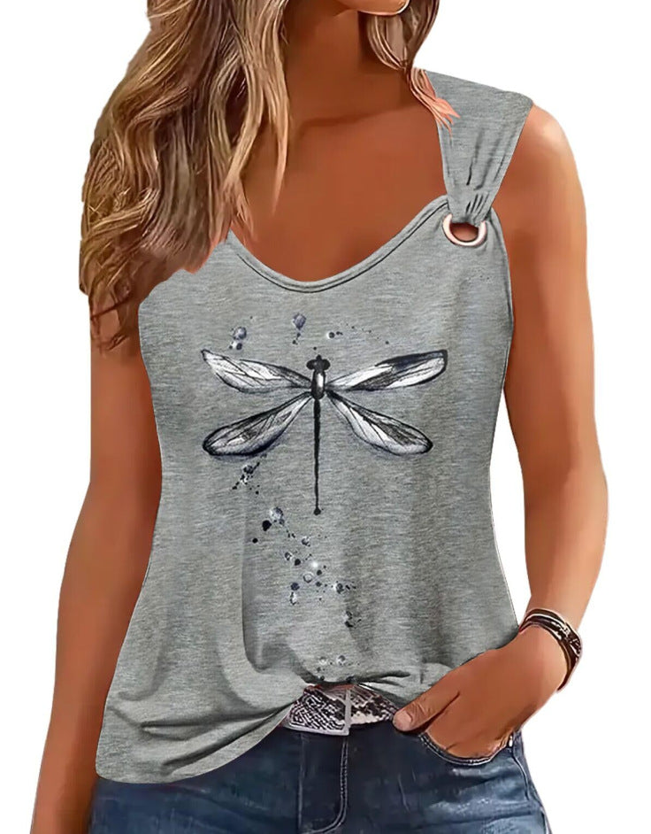 Damen Tanktop mit einzigartigem Grafikdruck und lässigem Schnitt R&B