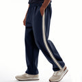 Herren Freizeit-Jogginghose mit seitlichen Streifen und elastischem Bund R&B