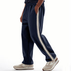 Herren nan lockere Trainingshose mit elastischem Bund und seitlichen Kontraststreifen R&B