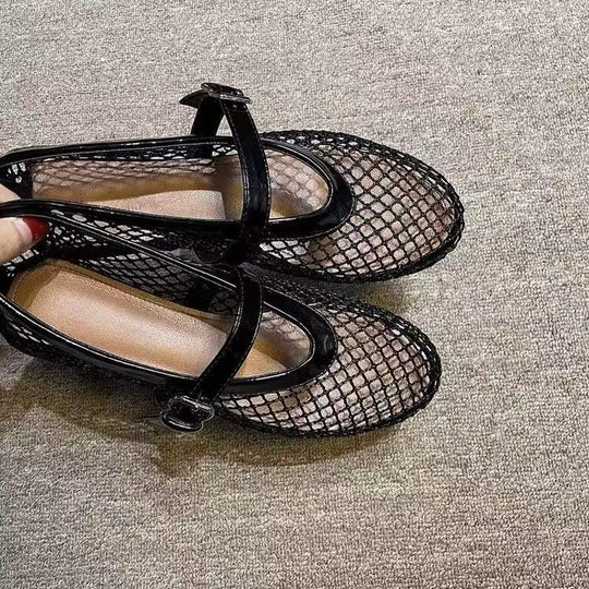 Damen Netzschuhe mit verstellbarem Riemen und atmungsaktivem Obermaterial R&B