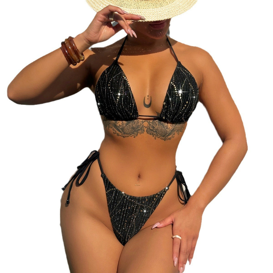 Damen Triangel-Bikini mit funkelnden Pailletten R&B