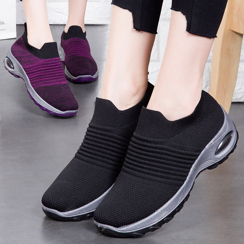 Damen Luftgepolsterte Sneakers mit elastischem Strickoberteil R&B