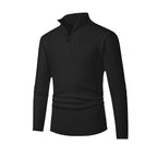 Herren Strickpullover mit hohem Kragen und halbem Reißverschluss R&B