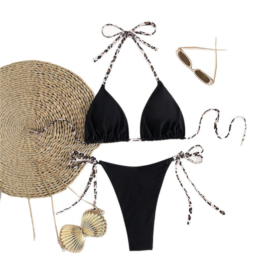 Damen Triangel-Bikini mit einzigartigen Trägern R&B