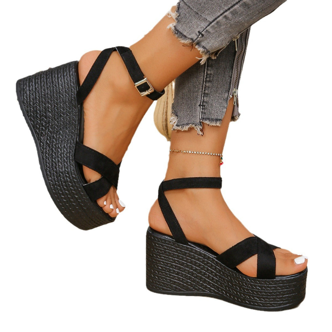 Damen Wedge-Sandalen mit rutschfester Sohle und komfortablem Fußbett R&B