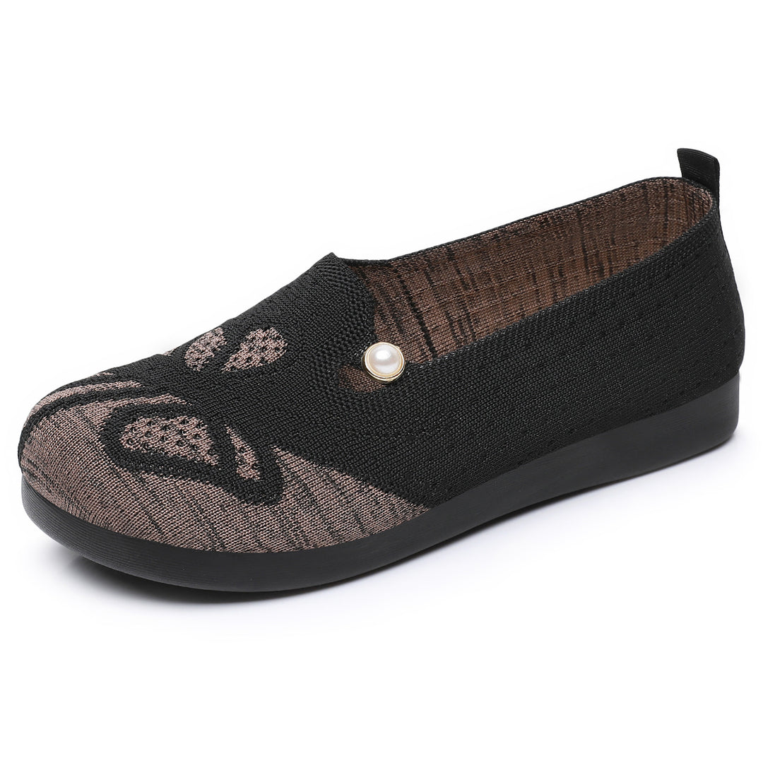 Damen Bequeme Slip-On Clogs mit modischem Perl-Detail und atmungsaktiver Oberfläche R&B
