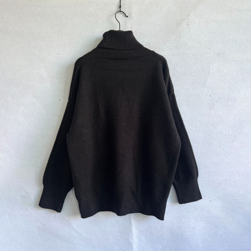 R&B | Einfarbiger Warmer Strickpullover Für Alltag