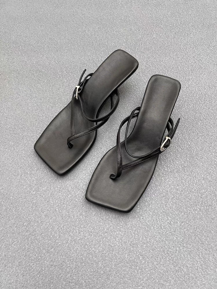 Damen elegante Zehentrenner mit modischem Riemchen-Design R&B