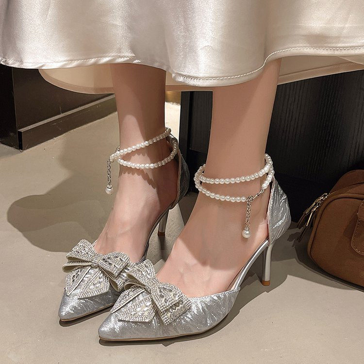 Damen Pumps mit Zierbogen und Perlendetail R&B