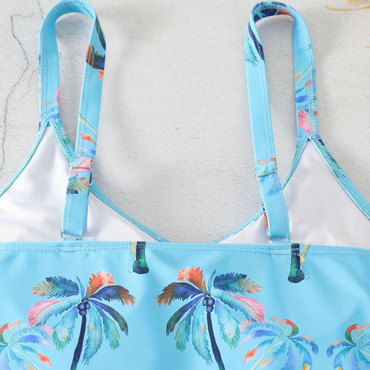 Damen Rüschen-Bikini-Top mit Shorts R&B
