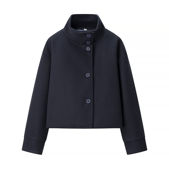 Damen Kurzjacke mit modernem Kragen und eleganten Knopfdetails R&B