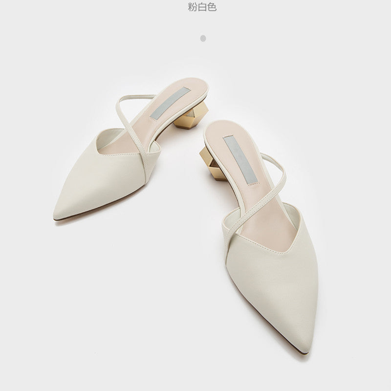 Damen Sling-Pumps mit spitzem Design und elegantem Blockabsatz R&B
