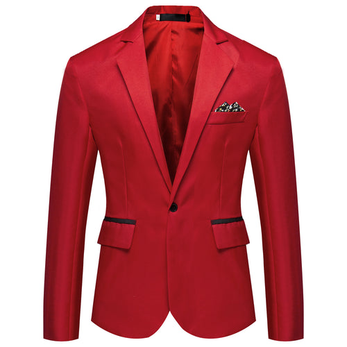 Herren modischer und eleganter Anzugjacke mit satiniertem Finish R&B