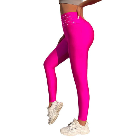 Damen Leggings mit glitzerndem Taillenbund R&B