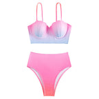 Damen Bikini-Oberteil mit Muschelform und hohem Bund R&B