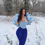 Damen Figurformende Jeanshose mit hohem Bund R&B