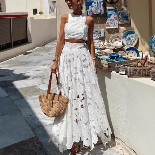 Damen zwei-teiliges Maxikleid R&B