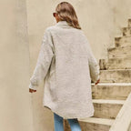 Damen Weiche und kuschelige Oversized-Jacke R&B