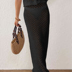 Damen Midikleid aus lockerem Häkelmaterial R&B