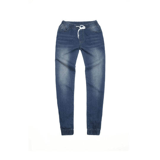 Damen Sportliche Denim-Jogginghose R&B