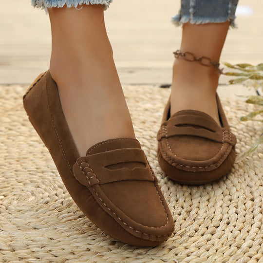 Damen Mokassin-Schuhe mit eleganter Lederverarbeitung R&B