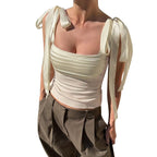 Damen Bandeau-Oberteil mit feinen Rüschendetails R&B