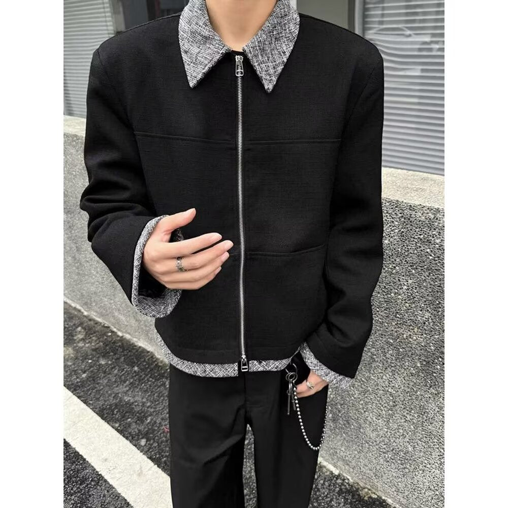 Herren moderne Übergangsjacke mit praktischen Taschen und stylishem Kragen