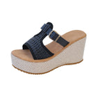 Damen Komfortable Plateau-Sandalen mit verstellbaren Riemen