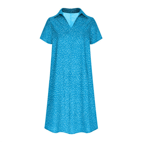 Damen Hemdkleid mit Polo-Kragen und leichtem, atmungsaktivem Stoff R&B