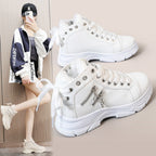 Damen warme High-Top Sneakers mit flauschigem Innenfutter und modischem Design R&B