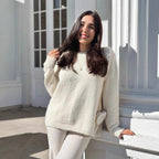 Damen Strickjacke mit dekorativen Schleifen und angeschnittenem Design R&B