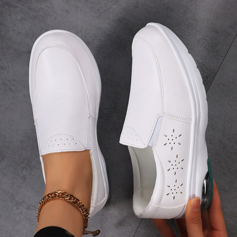 Damen Slip-On Freizeitschuhe mit atmungsaktiver Obermaterialstruktur und dämpfender Sohle