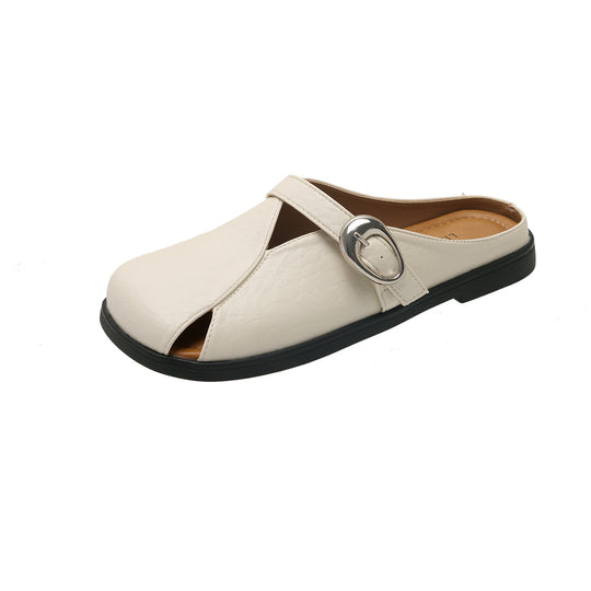 Damen Modische Mules mit verstellbarem Riemen und elastischer Sohle R&B