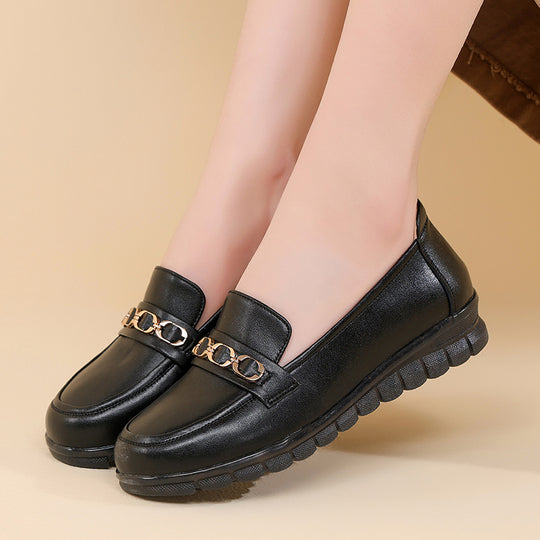 Damen Mokassins mit modischem Kettendetail und rutschfester Sohle R&B