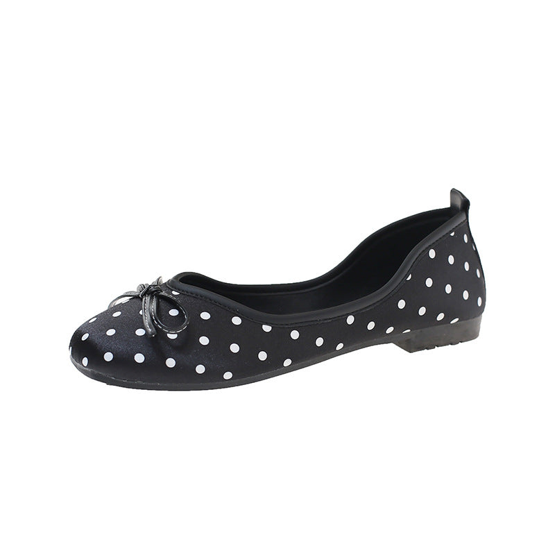 Damen Elegante Ballerinas mit verspieltem Punktedesign und komfortablem Innenfutter R&B