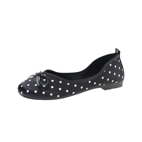Damen Elegante Ballerinas mit verspieltem Punktedesign und komfortablem Innenfutter R&B