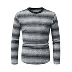 Herren Langarmshirt aus strukturiertem Material mit modischem Streifenmuster R&B
