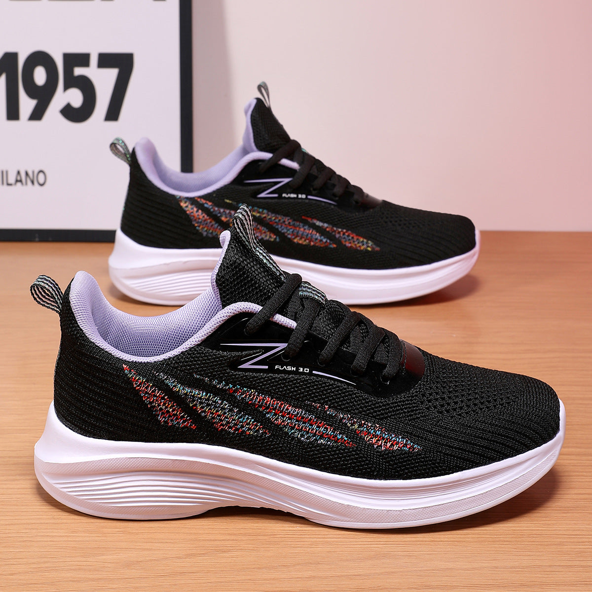 Damen Leichte Sport-Sneaker mit atmungsaktivem Mesh-Obermaterial R&B