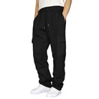 Herren nan Cargo-Jogginghose mit elastischem Bund, Kordelzug und verstellbarem Saum R&B