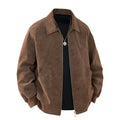 Herren elegante Wildlederjacke mit strukturiertem Schnitt R&B