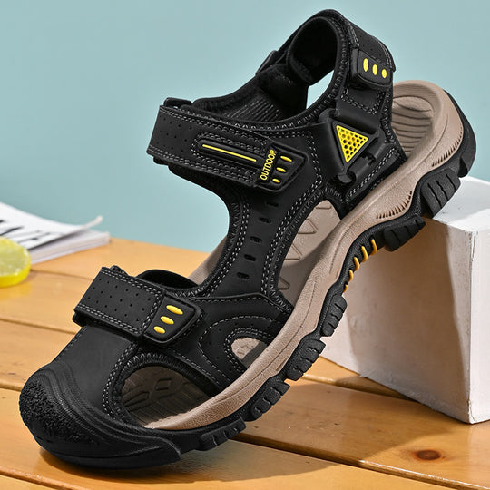 Herren Atmungsaktive Outdoor-Sandalen mit verstellbarem Klettverschluss R&B