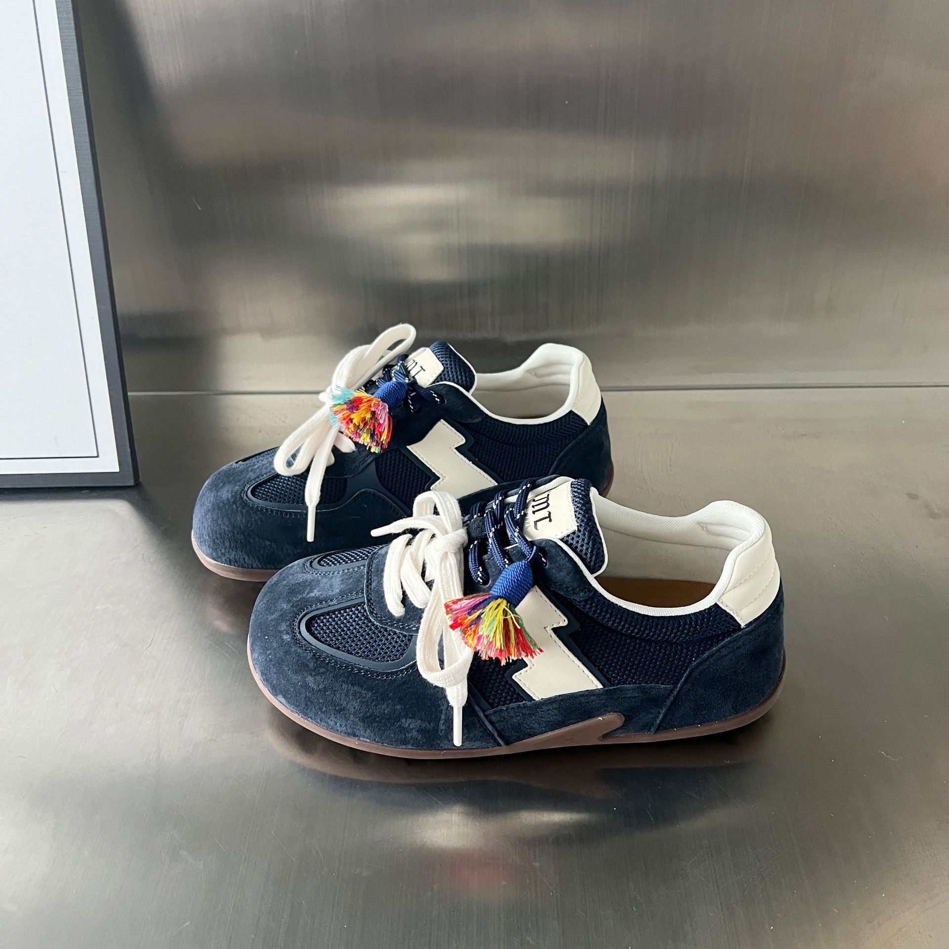 Damen Sportliche Freizeitsneakers mit farbigen Akzenten und atmungsaktiven Einsätzen R&B